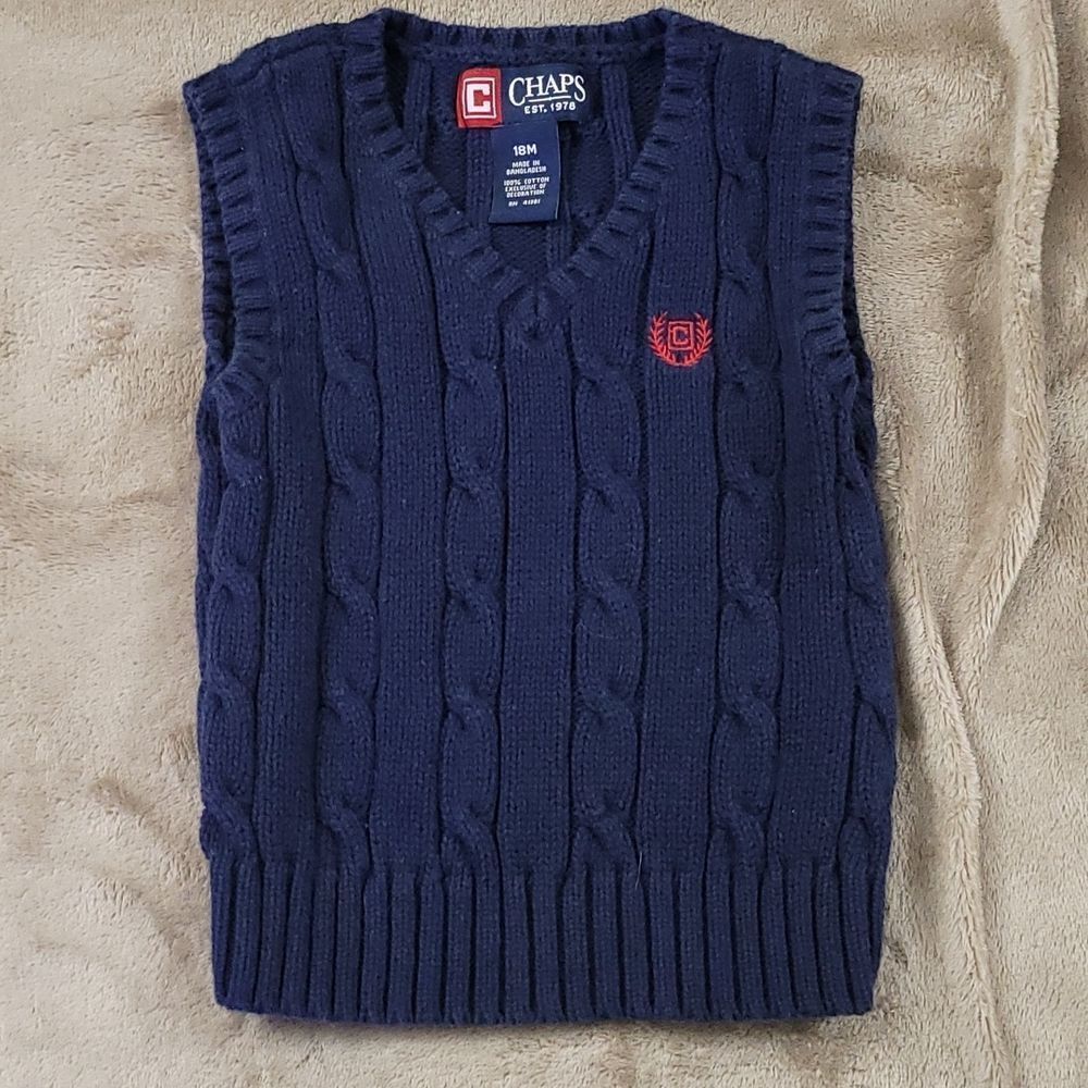 💛CLEARANCE💛 Chaps Infant Boys' Vest - SIZE 18M